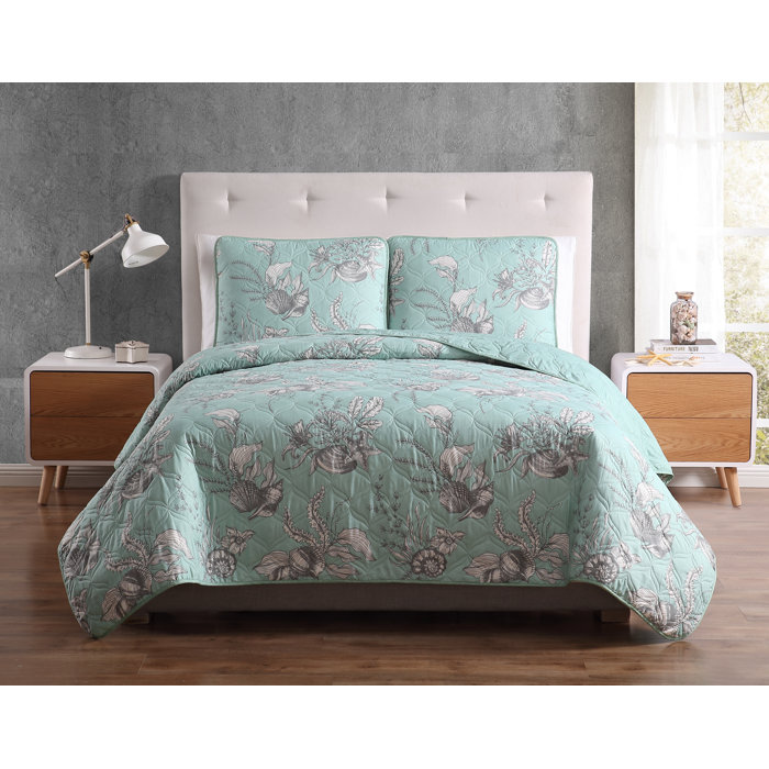 Seashell Reversible BedspreadQuilt Set Farmhouse #Quilts,Coverlets,&Sets